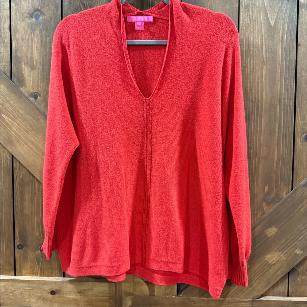 Lilly Pulitzer Vibrant Red Knit Top